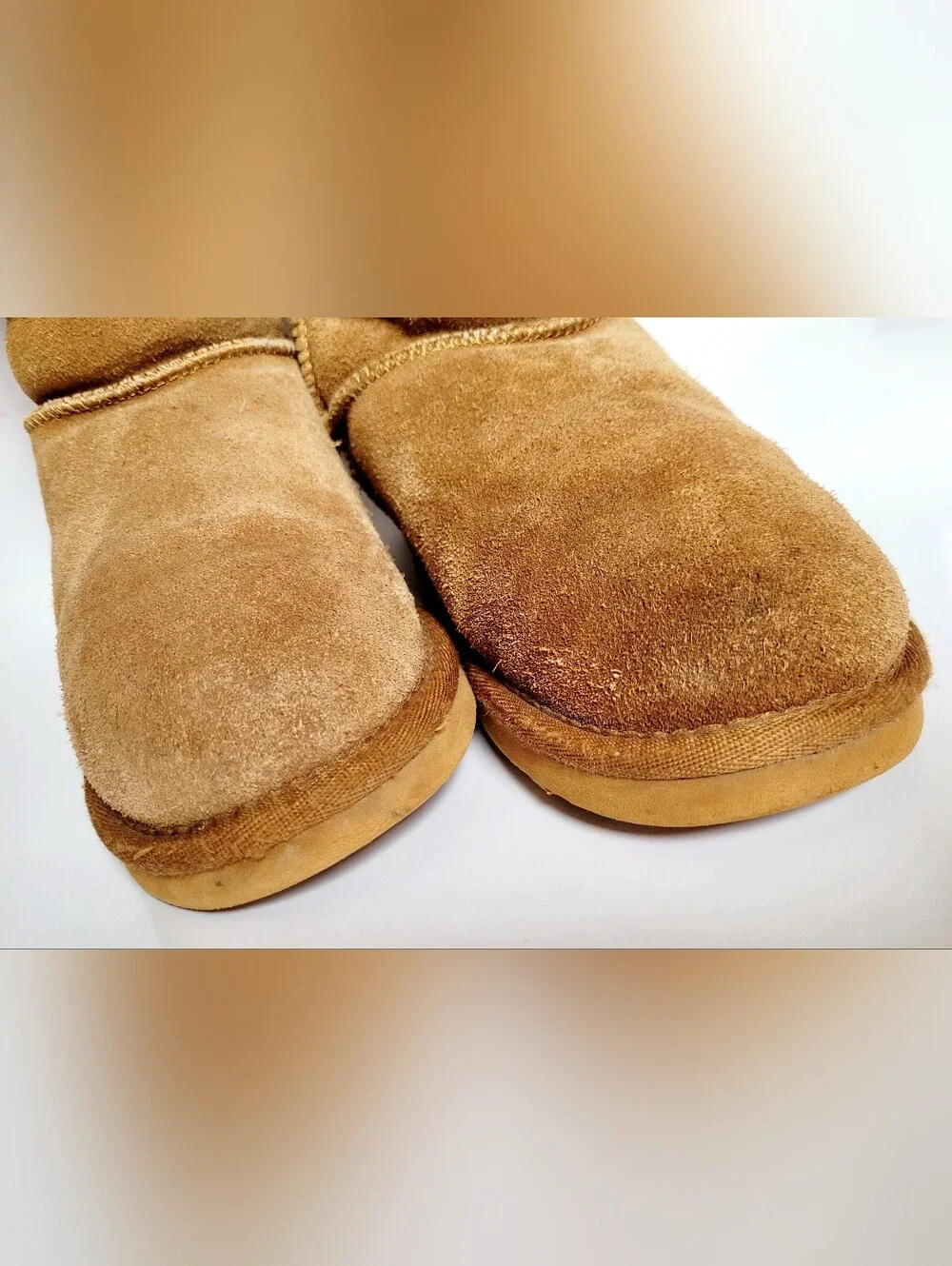 Lamo Sheepskin Chestnut Suede Mid-Calf Winter Boots US 8